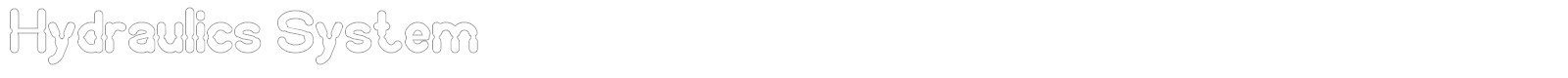 Hydraulics System font preview